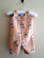 Wrendale 0-3 mth Jumpsuit Coral Bunny