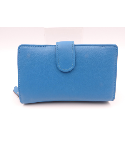 Medium Leather Purse Ocean